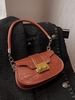 Embossed Half Chain Shoulder Bag