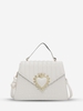Embossed Heard Decor Crossbody Bag