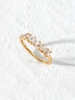 Exquisite Color Retaining Copper Inlay Zircon Plated 18K Gold Ring