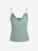 Eyelet Frilled Cami Top L Light green