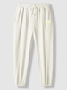 Face Letter Graphic Jogger Sweatpants S White