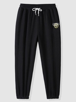 Face Letter Graphic Jogger Sweatpants Xl Black