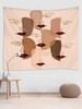 Face Lips Pattern Tapestry