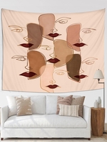 Face Lips Pattern Tapestry