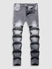 Fade Color Straight Leg Jeans 38 Battleship gray