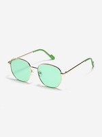 Fashion Colored Metal Sunglasses