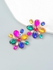Faux Crystal Detail Big Studded Earrings