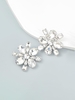 Faux Crystal Detail Big Studded Earrings