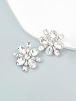 Faux Crystal Detail Big Studded Earrings