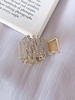 Faux Pearls Rhinestones Metal Hair Claw