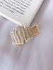 Faux Pearls Rhinestones Metal Hair Claw