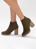 Faux Suede Block Heel Boots