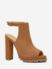 Faux Suede Chunky Heeled Slingback Sandals
