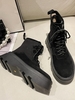 Faux Suede Thick Bottom Combat Boots