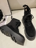 Faux Suede Thick Bottom Combat Boots