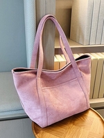 Faux Suede Tote Bag
