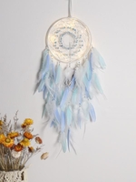 Feather Fringe Hanging Dreamcatcher with Light
