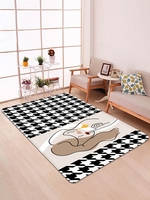 Figure Houndstooth Pattern Floor Mat