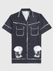 Figure Thorns Print Graphic Short Sleeve Shirt Xxl Black