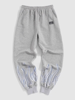 Fire Flame Print Jogger Sweatpants Xxl Light gray