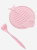 Fishbone Shaped Pet Can Cover and Spoon Set