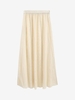 Fishnet High Split Maxi Beach Skirt L Light yellow