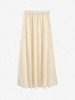 Fishnet High Split Maxi Beach Skirt S Light yellow