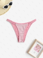 Fishnet Insert Bikini Bottom M Light pink