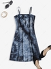 Fitted Tie Dye Cami Mini Dress M Black