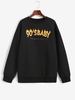 Flame BABY Graphic Fleece Lined Sweatshirt L Black