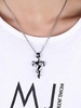 Flame Cross Pendant Necklace