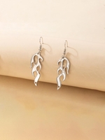 Flame Metal Hook Drop Earrings
