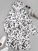 Flame Print Front Pocket Oversized Sweat Two Piece Set L Multi a