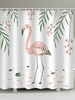 Flamingo Pattern Waterproof Shower Curtain