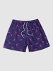 Flamingo Printed Drawstring Vacation Beach Shorts Xl Deep blue