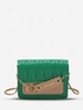 Flap Chain Pleated Square Crossbody Bag