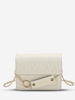 Flap Chain Pleated Square Crossbody Bag