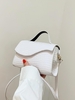 Flap Embossed Solid Color Crossbody Bag