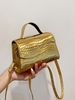 Flap Embossed Solid Color Crossbody Bag