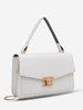 Flap Embossed Solid Color Crossbody Bag