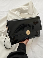 Flap Metal Decor Clutch Bag