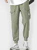 Flap Pocket Drawstring Streetwear Cargo Beam Feet Pants M Light green