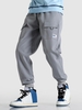 Flap Pocket Drawstring Streetwear Cargo Beam Feet Pants S Dark gray