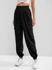 Flap Pocket French Terry Cargo Jogger Pants S Black
