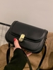 Flap Twisted Lock Crossbody Bag