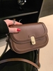 Flap Twisted Lock Crossbody Bag