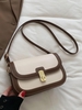 Flap Twisted Lock Crossbody Bag