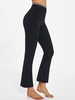 Flare Leg High Waist Sports Pants S Black