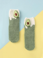 Fleece Avocado Patched Socks