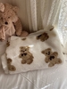 Fleece Bear Pattern Fluffy Teddy Blanket